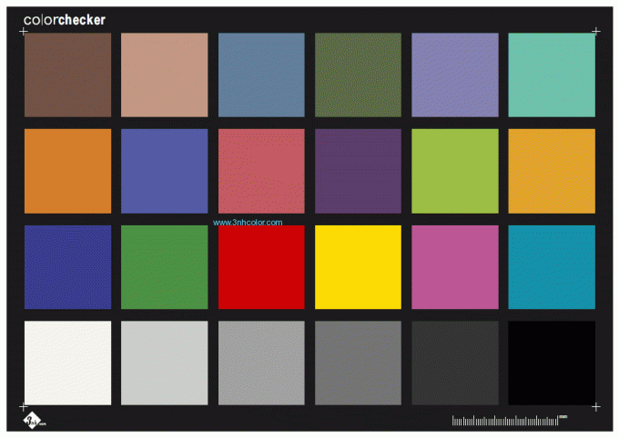 Sineimage ColorChecker Renk Düzeltme Test Tablosu