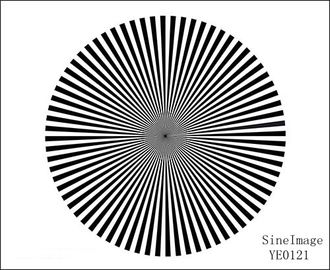 Sineimage YE0121 Esolution Test Chart 72 Cycles Transparent Siemens Star Target